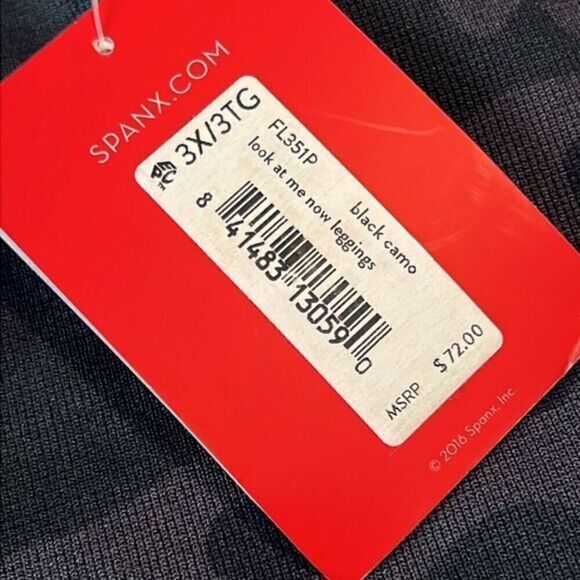 Spanx Black Camo‎ Look At Me Now Seamless Leggings Size 3X NWT - Picture 12 of 12